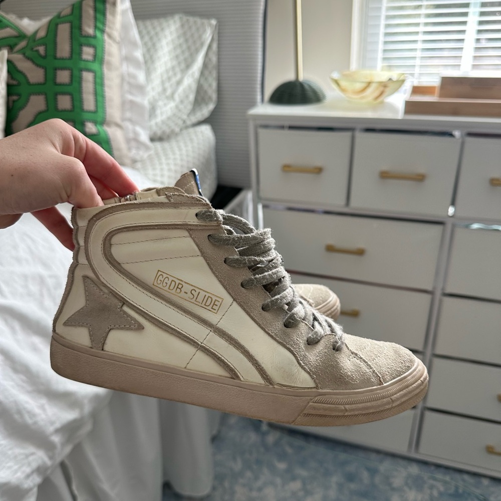 Golden Goose White and Grey Midstars